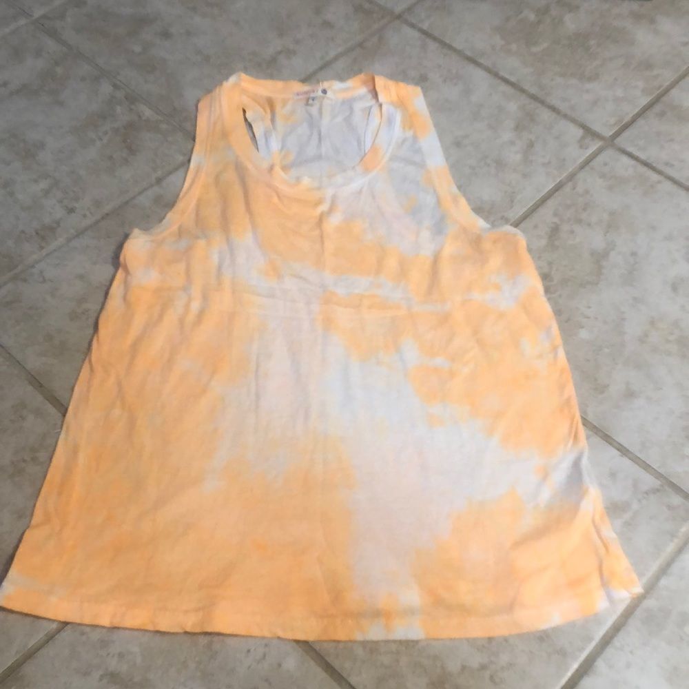 NWT Sundry Pop of Orange Tie Dye Raceback Tank size 1